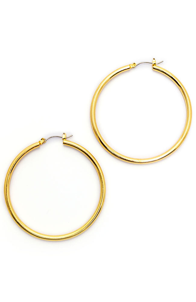 Dauplaise Jewelry - Gold-tone Hoop Earrings