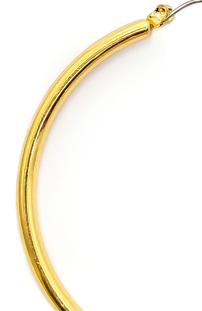 Gold Tone 50 mm Hoop Earrings