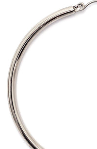 Silver Tone 50 mm Hoop Earrings