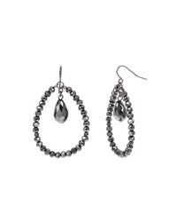 The Hematite Pear Earrings