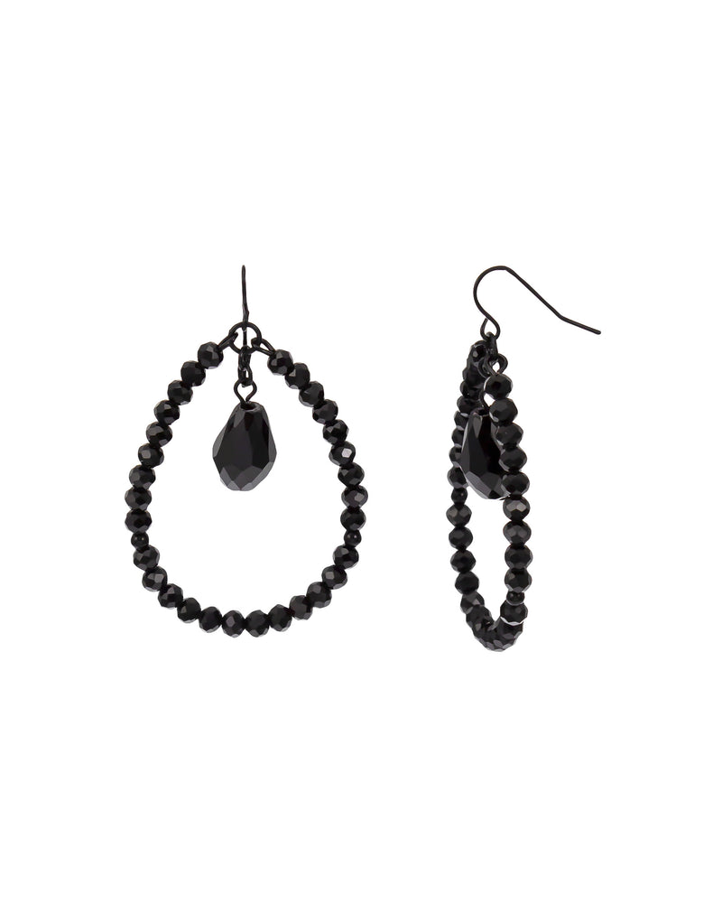 The Jet Pear Earrings