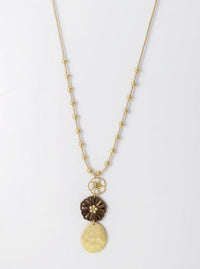 Dauplaise Jewelry - Triple Floral Pendant Necklace