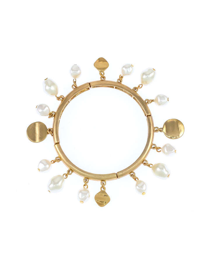 Dauplaise Jewelry - Pearl Charm Bracelet