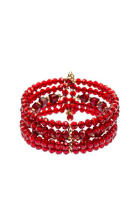 Dauplaise Jewelry - The Red Stone Cuff Bracelet