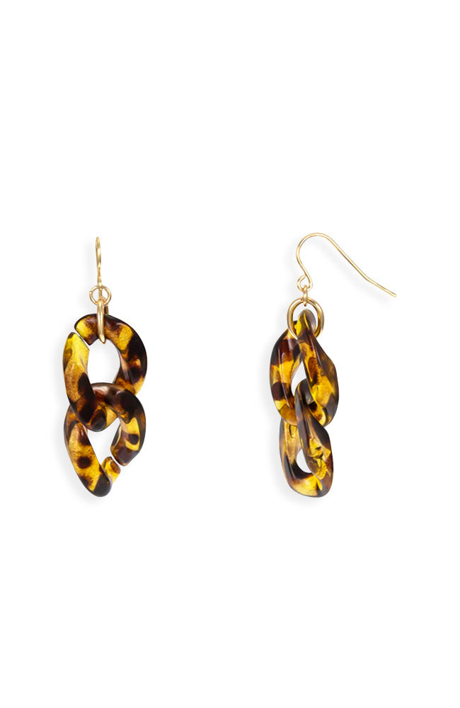 Dauplaise Jewelry - The Double Link Tortoise Earrings