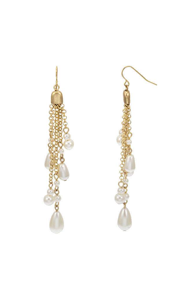 Dauplaise Jewelry - The Pearl Tassel Earring