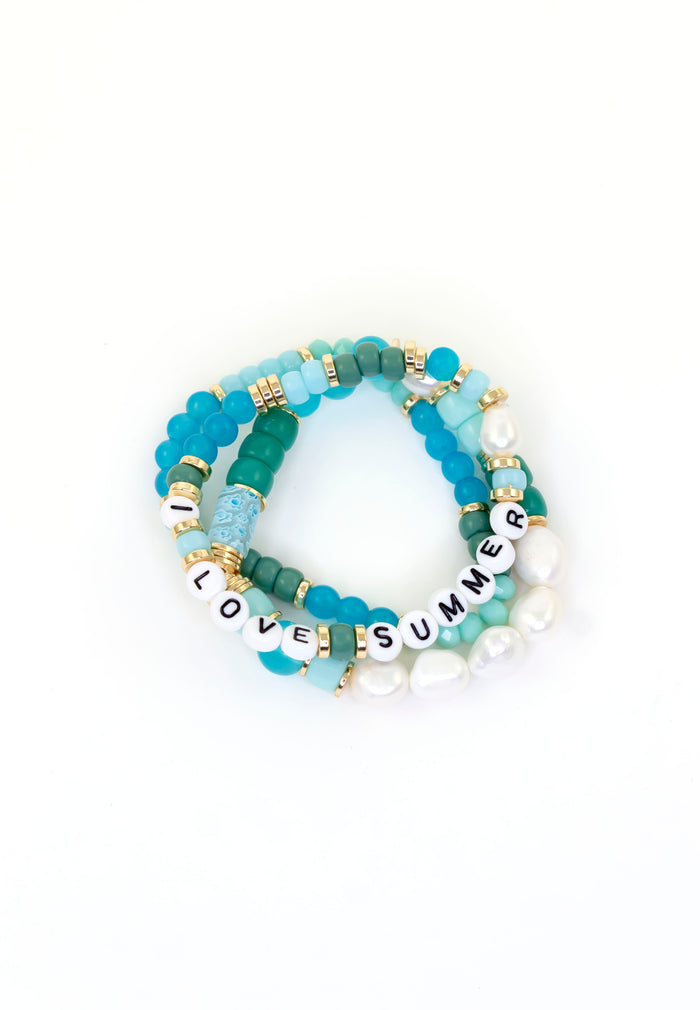 Dauplaise Jewelry I Love Summer Bracelet Set