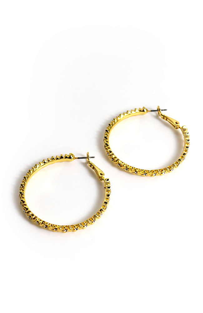 Laura Ashley The Gold Stone Hoop Earring