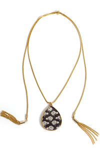 Laura Ashley The Blue Floral Tassel Necklace