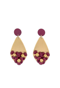 Laura Ashley Berry Post Earrings with Teardrops