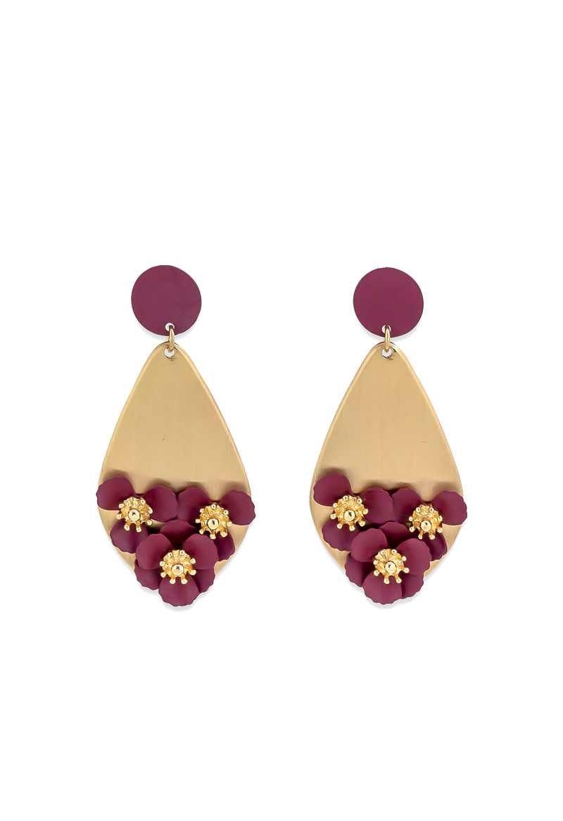 Laura Ashley Berry Post Earrings with Teardrops