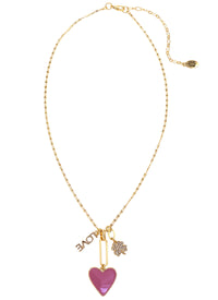 Laura Ashley - Lucky in "Love" Charmed Necklace