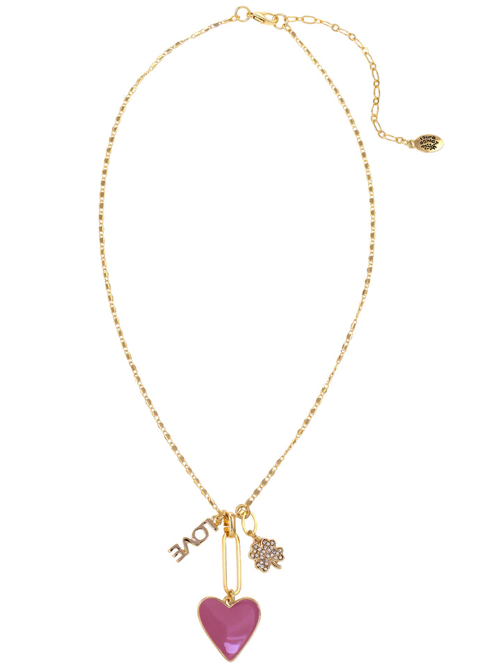 Laura Ashley Lucky in "Love" Charmed Necklace