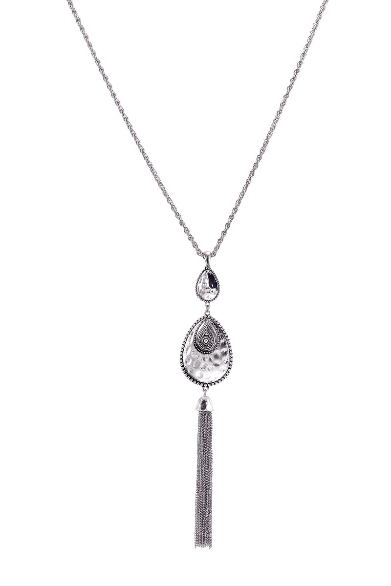 Ruby Rd. - Silver Tassel Necklace