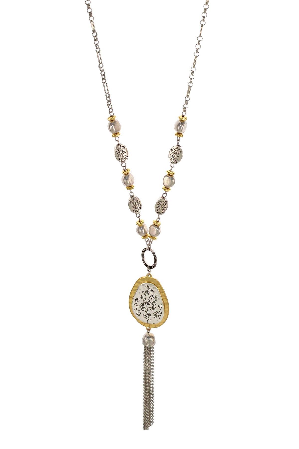 Ruby Rd. Tassel Necklace in Two-Tone
