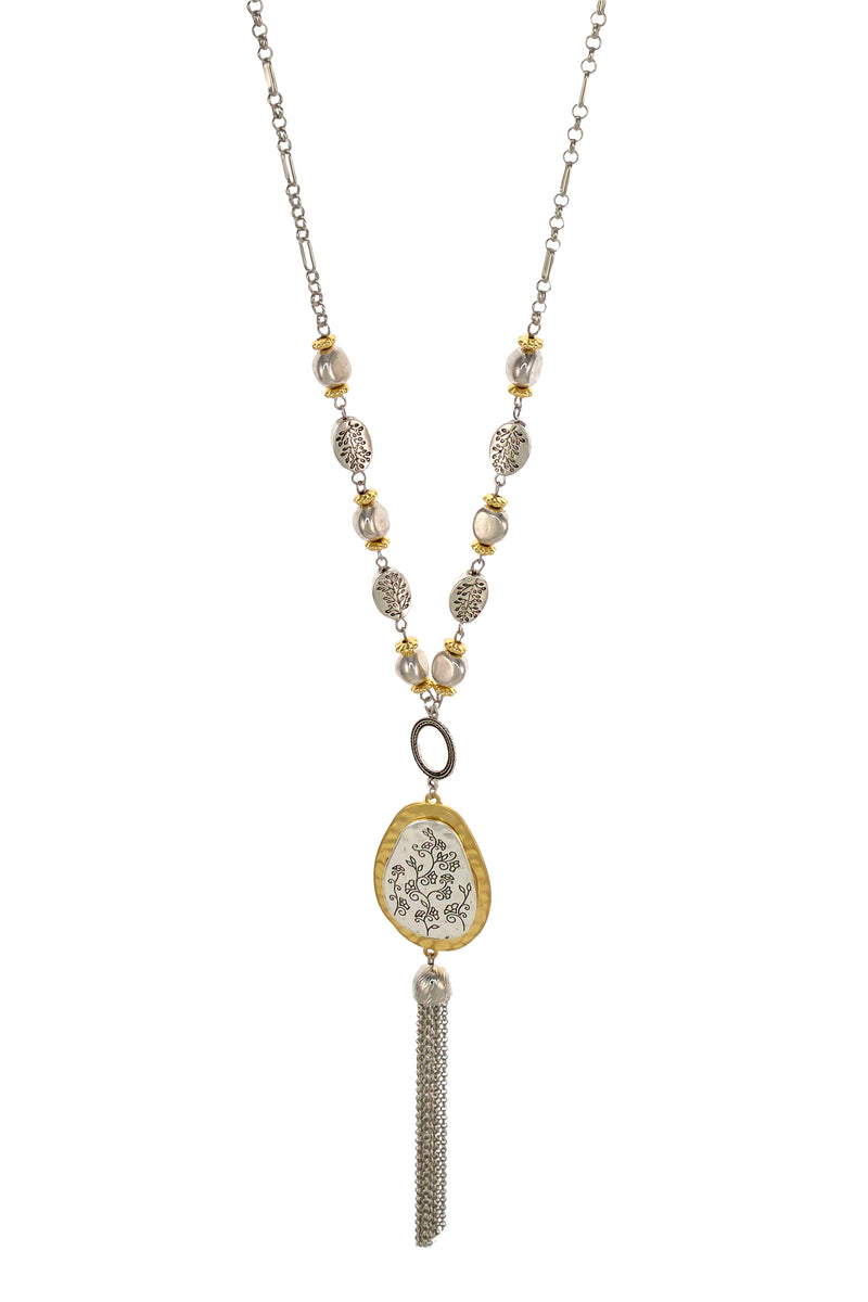 Ruby Rd. - Tassel Necklace in Two-Tones