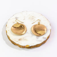 Dauplaise Jewelry Gold-Tone Casual Metals Disc Drop Earrings CD Earring Carol Dauplaise 