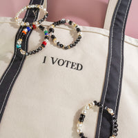 Dauplaise Jewelry “I Voted” 7” Bracelet in Mixed Pearl