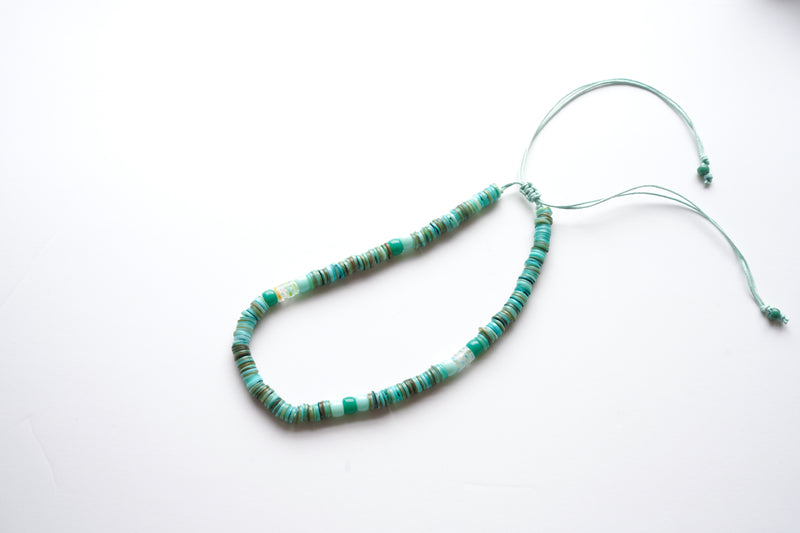 Dauplaise Jewelry Adjustable Turquoise Shell Necklace