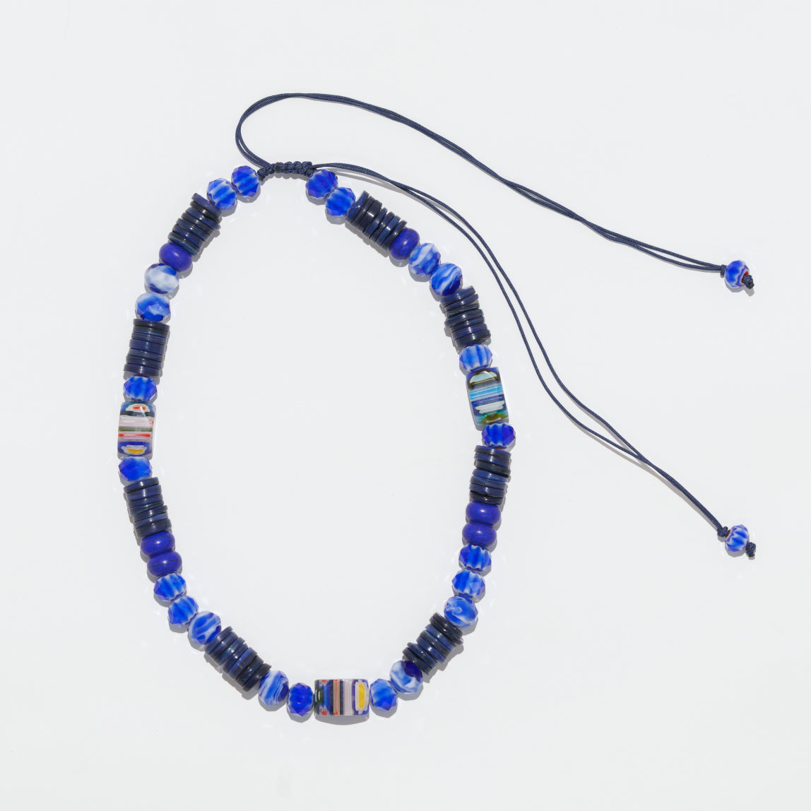 Dauplaise Jewelry Adjustable Blue Shell Necklace