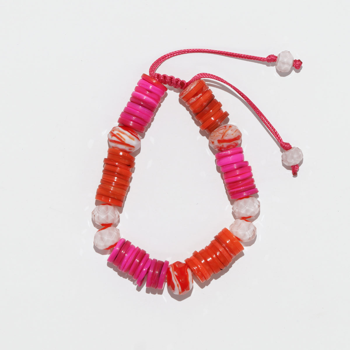 Dauplaise Jewelry Pink Tone Adjustable Shell Bracelet