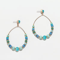 Dauplaise Jewelry Glass Beaded Hoop Earrings