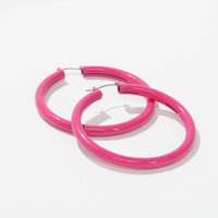Dauplaise Jewelry - Pink Hoop Earring